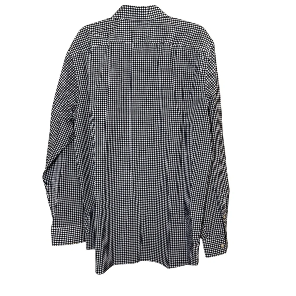 Banana Republic Men’s Camden Fit Black and White Gingham Shirt sz XL